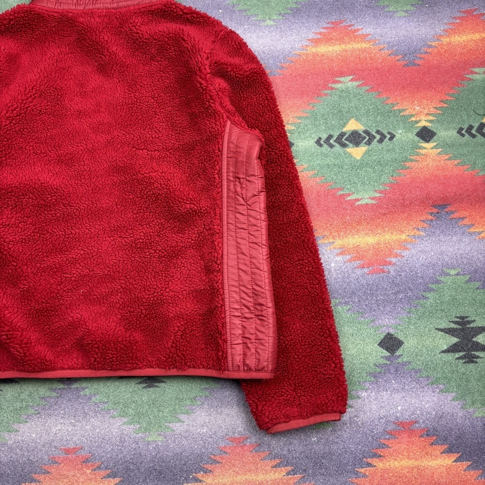 Lauren Ralph Lauren Active Fleece‎ Jacket Women's Large Red Deep Pile Full Zip - Picture 6 of 13